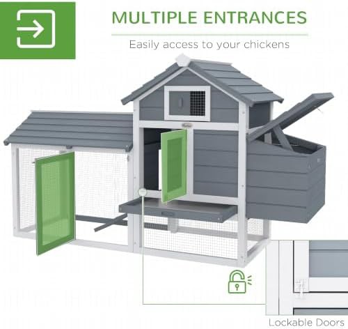Small white wooden coop with nesting box — photo 4