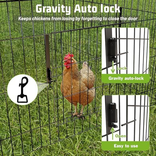 Metal chicken run pen with protective cover — photo 5