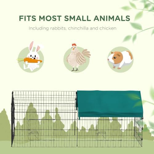 Green metal low profile outdoor poultry run — photo 5
