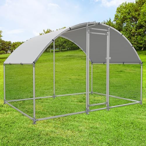 Large walk-in poultry cage with round roof