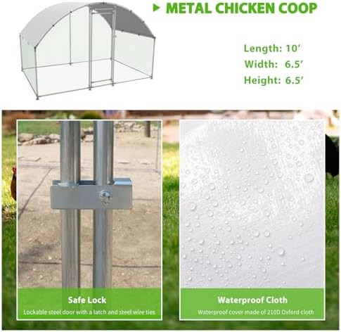Large walk-in poultry cage with round roof — photo 3