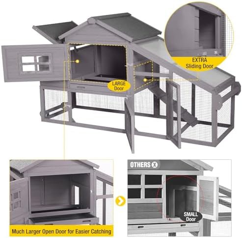 Large mobile hen coop with wheels and nesting box — photo 4