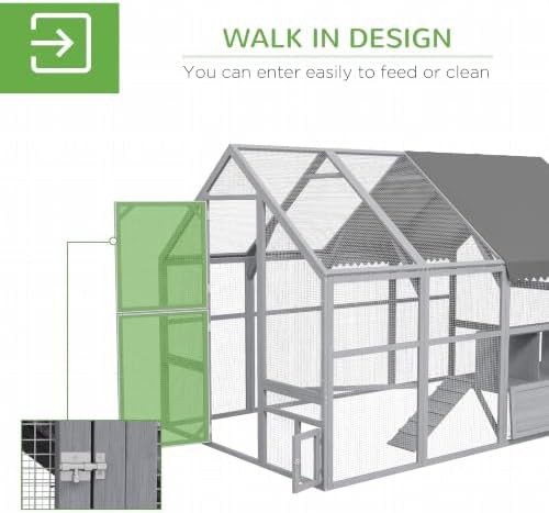 Extra wide gray wooden walk in coop — photo 4