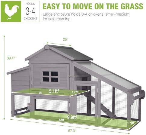 Lockable wooden coop with integrated run — photo 5