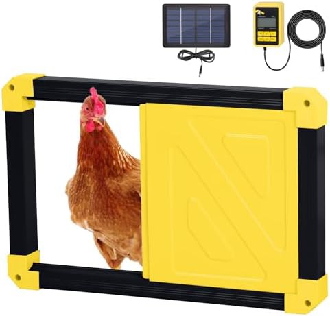 Solar powered automatic chicken coop door
