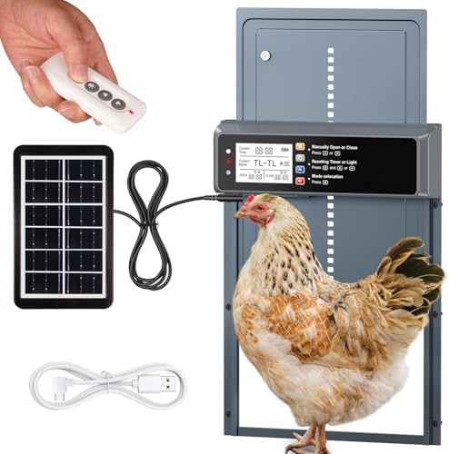 Solar powered automatic door with timer