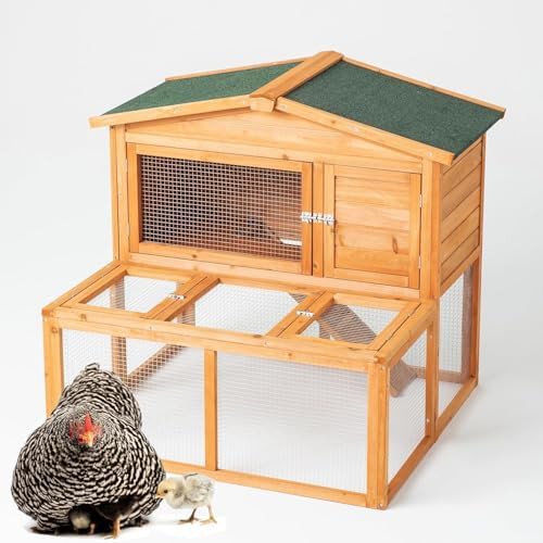 Mobile two story wooden animal hutch