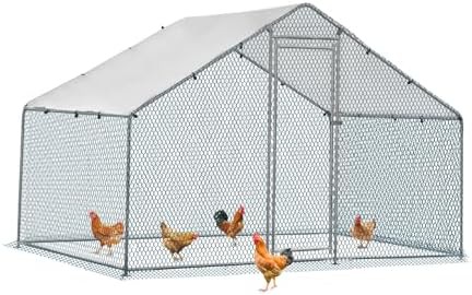 Compact metal walk in poultry cage
