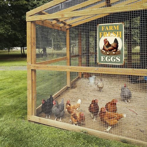 Retro metal farm fresh eggs sign — photo 5