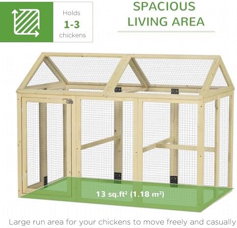 Combinable wooden outdoor chicken run with perches — photo 3