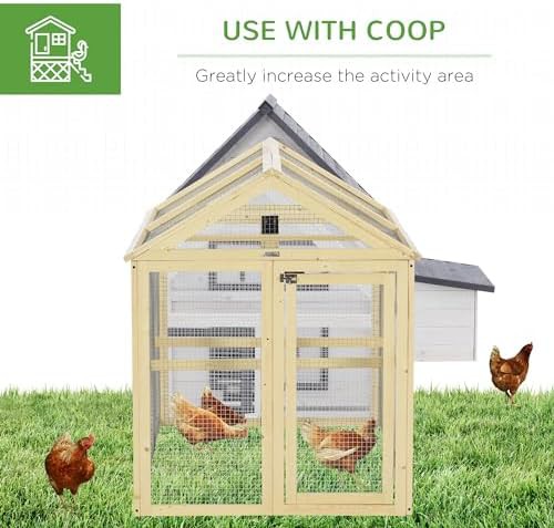 Combinable wooden outdoor chicken run with perches — photo 5