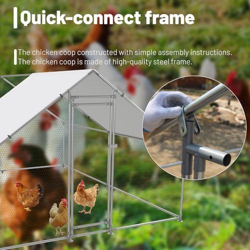 Walk-in metal chicken pen with UV cover — photo 3