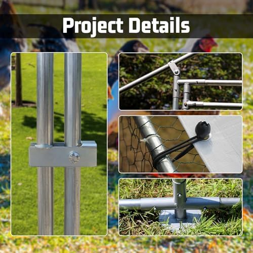 Walk-in metal chicken pen with UV cover — photo 4