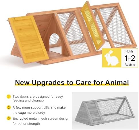 Wooden A-frame hutch for two hens — photo 3