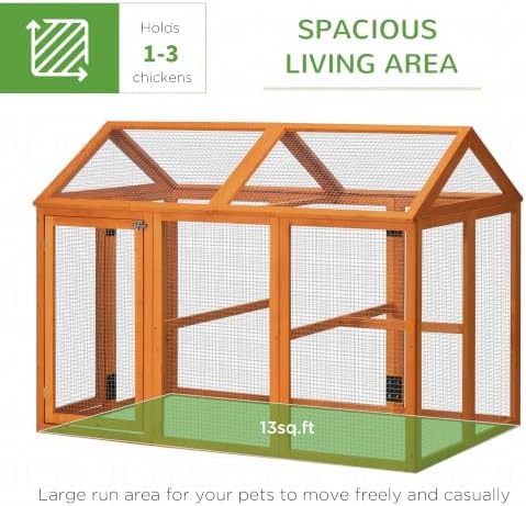 Orange wooden combinable run with perches — photo 3