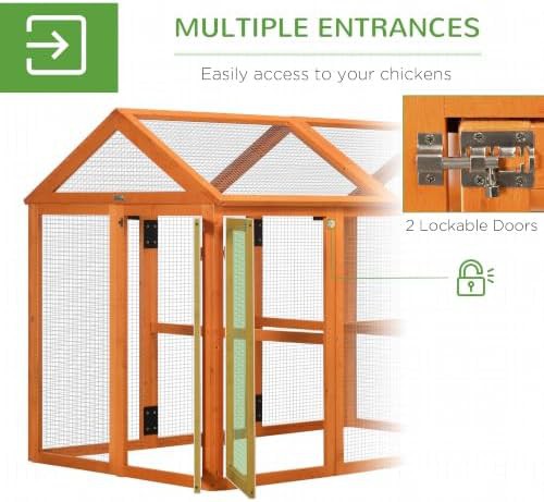 Orange wooden combinable run with perches — photo 4