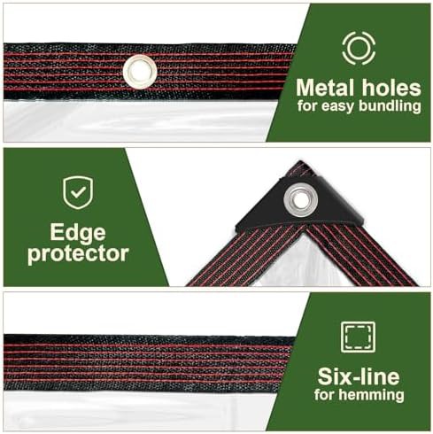 Clear waterproof plastic tarp with grommets — photo 4