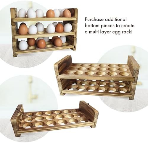 Stackable wooden egg holder for countertops — photo 3