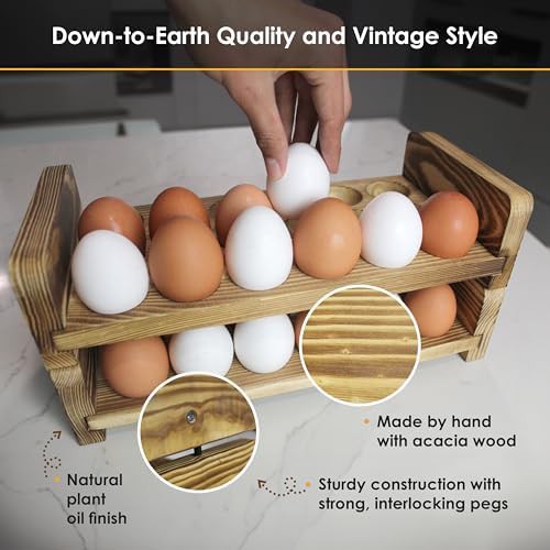 Stackable wooden egg holder for countertops — photo 4