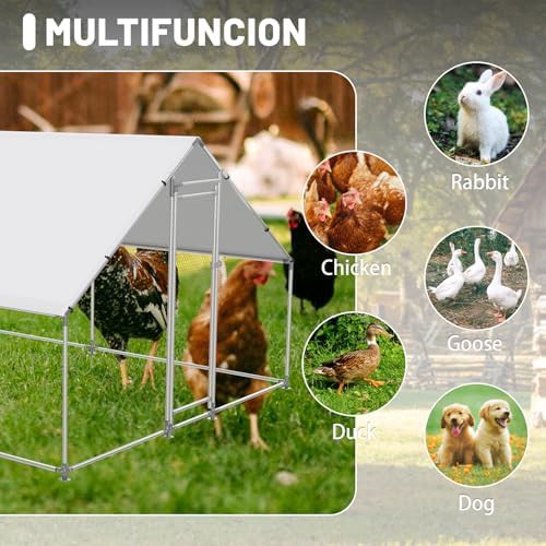 Large outdoor metal poultry house with cover — photo 3