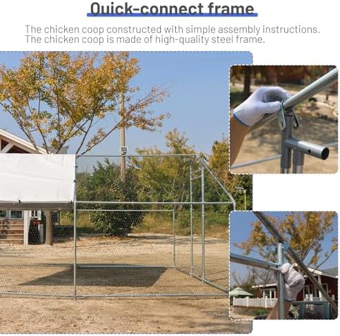 Large outdoor metal poultry house with cover — photo 5