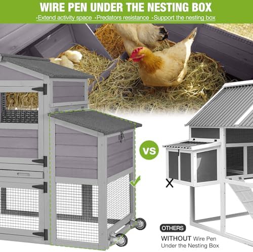 Mobile steel frame chicken house with wheels — photo 3