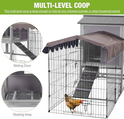 Mobile steel frame chicken house with wheels — photo 5