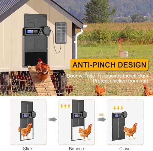 Solar powered aluminum automatic coop door — photo 5