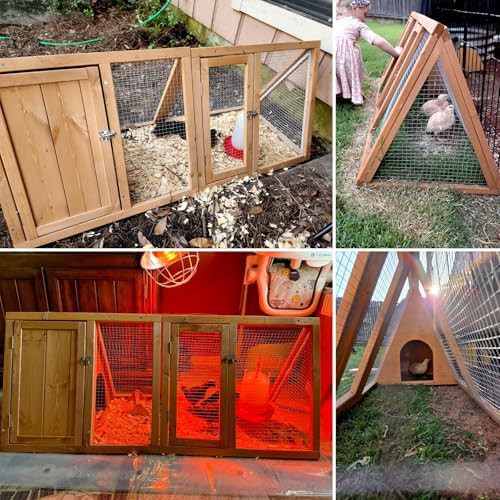 Natural wood A-frame small animal hutch — photo 3