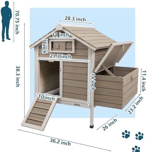 Small wooden poultry house with removable tray — photo 3