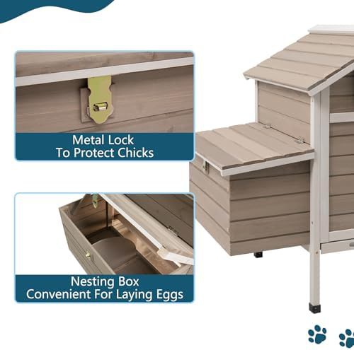 Small wooden poultry house with removable tray — photo 4