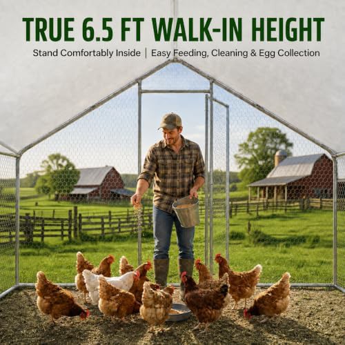 Large metal chicken run with waterproof cover — photo 3