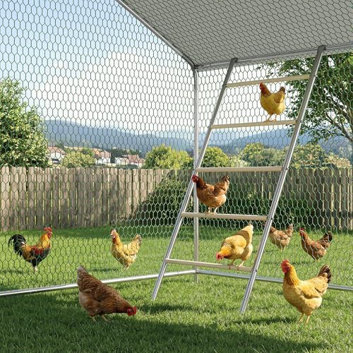Metal chicken run with internal perch — photo 5