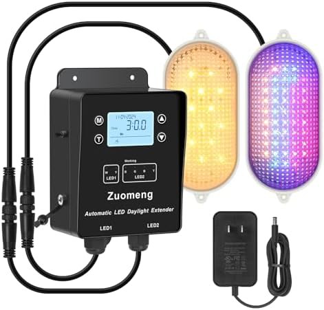 Automatic LED daylight extender with red light