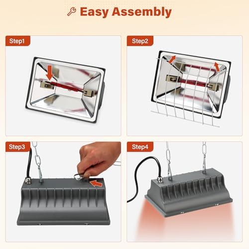 Adjustable 250W heat lamp for poultry — photo 4
