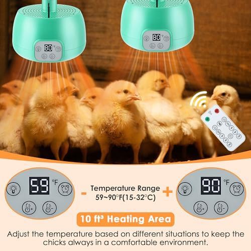 Two pack coop heaters with remote control — photo 3