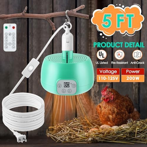 Two pack coop heaters with remote control — photo 4