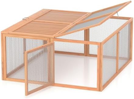 Portable and foldable wooden poultry pen