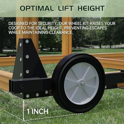 Heavy duty wooden coop wheel kit — photo 4