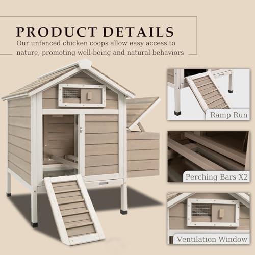Compact wooden poultry house with access ramp — photo 5