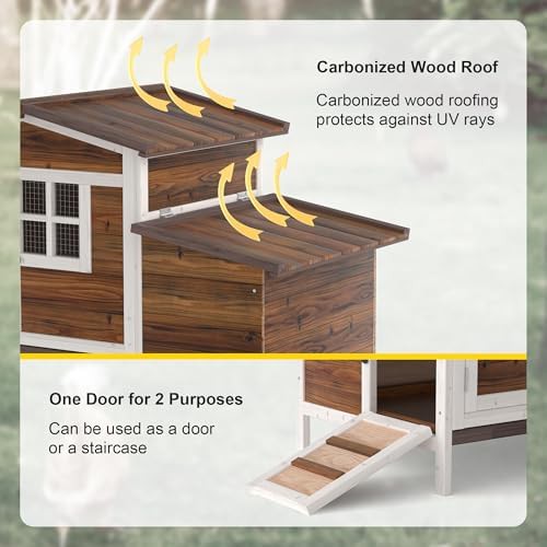 Raised wooden coop with waterproof roof — photo 3