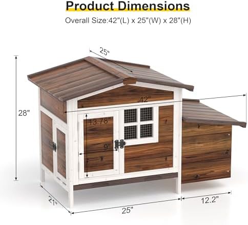 Raised wooden coop with waterproof roof — photo 4