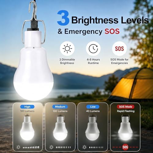 Solar light bulbs with remote control two pack — photo 4