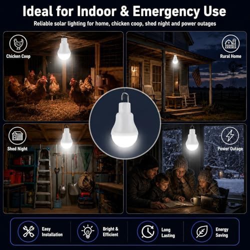 Solar light bulbs with remote control two pack — photo 5