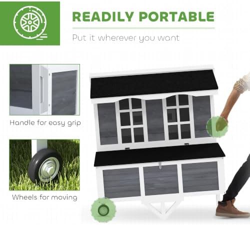 Compact gray wheeled coop for small animals — photo 3