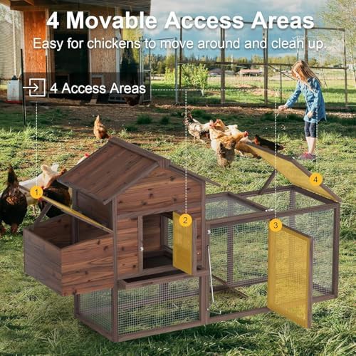 Wooden coop and run with removable tray — photo 5