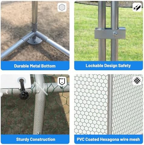 Outdoor dome roof poultry run with waterproof cover — photo 4