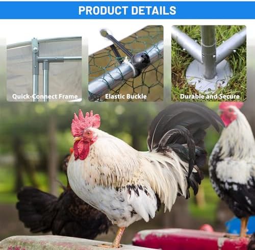 Outdoor dome roof poultry run with waterproof cover — photo 5