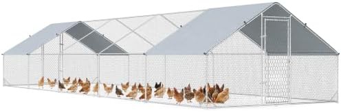 Metal walk in coop with waterproof cover