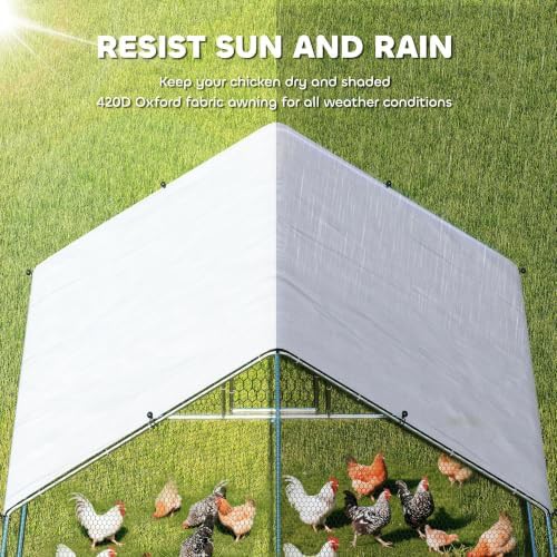 Metal walk in coop with waterproof cover — photo 3